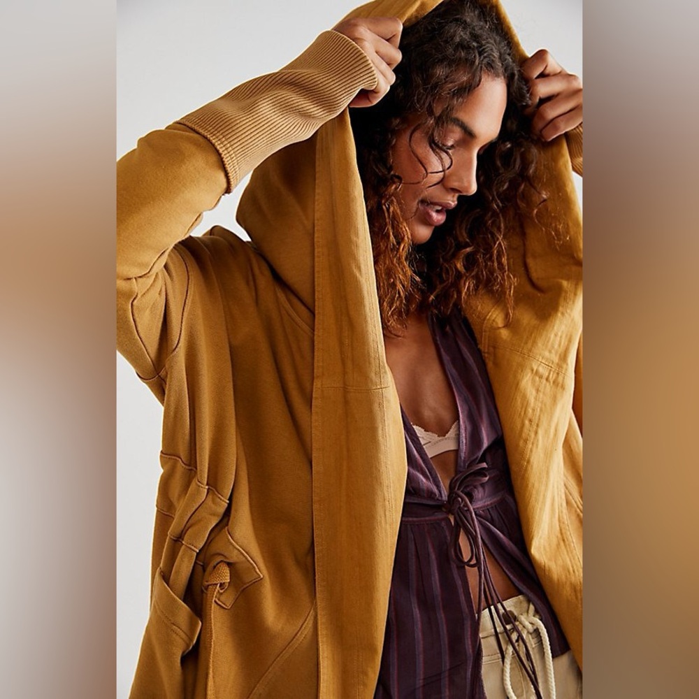 Free People Brentwood shawl collar hoodie